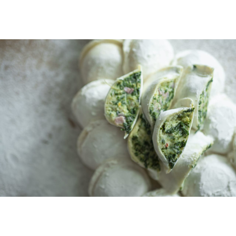Sorrentinos de Verdura, muzzarella y jamón